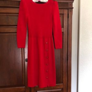 Vintage red St. John Knit dress